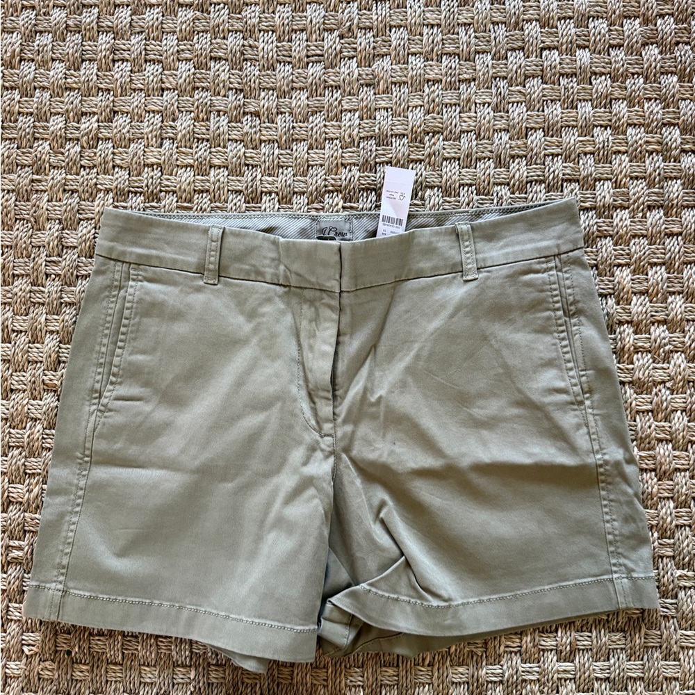 J. Crew Olive Chino Bermuda Shorts